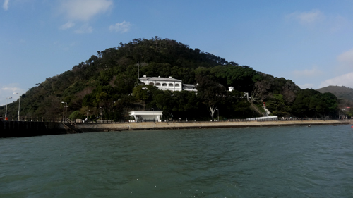 Tai O Heritage Hotel from a boat